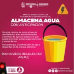 Recomienda COMAPA almacenar agua con anticipación en esta temporada de altas temperaturas