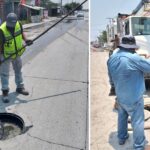Sondeó COMAPA drenaje sanitario de la colonia Paseo de las Flores