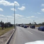 Cierre de puente elevado en carretera Reynosa-Río Bravo frente al Cuartel Militar