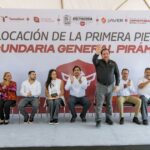 Colocan primera piedra de nueva secundaria general en Reynosa