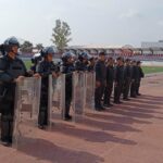Policía Auxiliar de la SSPT brinda seguridad en partido de la Liga Premier de Futbol