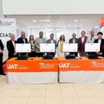 Entrega rector de la UAT equipamiento a universitarios de Nuevo Laredo
