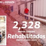 Rehabilitó COMAPA 2,328 metros lineales de red sanitaria de enero a mayo del 2025