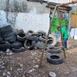 Recolectaron cuadrillas del Municipio, llantas en plazas públicas