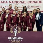 Presentación dorada de gimnasia rítmica de Tamaulipas en Olimpiada Nacional