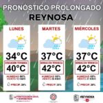 Buenos días, Reynosa. Este inicio de semana viene con calor, viento y posibles lluvias