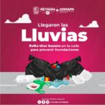 Exhorta COMAPA a proteger la red sanitaria y pluvial ante las lluvias