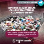Exhorta COMAPA a evitar arrojar basura en la calle y obstruir las alcantarillas
