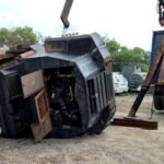 Destruyen 23 vehículos “monstruo” decomisados al crimen en Tamaulipas