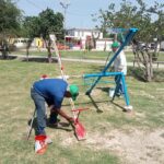 Restauran cuadrillas municipales pintura de infraestructura urbana en Reynosa