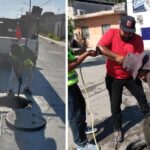 Trabajó COMAPA en limpieza de pozos de visita en diferentes sectores de la ciudad