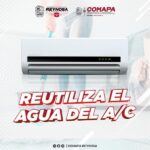 Recomienda COMAPA reutilizar agua de aire acondicionado
