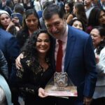 Senadora Olga Sosa asiste al informe de Noroña; se reduce la pobreza y la desigualdad, valores de la cuarta transformación