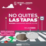Exhorta COMAPA a cuidar las redes sanitarias evitando retirar las tapas