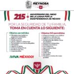 Colabora con la seguridad al celebrar la Independencia de México en Reynosa