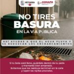 Recomienda COMAPA asegurar botes de basura durante esta temporada de lluvias