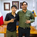 Presidente Carlos Peña Ortiz felicitó al joven boxeador Gerardo «El Bendito» Estopellán