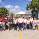 Inauguró Carlos Peña Ortiz pavimentación hidráulica en Villas de Esmeralda