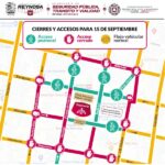 Cierre de vialidades en Zona Centro por ceremonia del Grito de Independencia