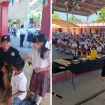 Brea y Lucky, protagonistas de una jornada cívica con estudiantes de Victoria