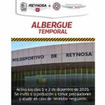 Ofrece Alcalde Carlos Peña Ortiz Albergue Temporal en Polideportivo Reynosa