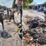 Atiende COMAPA reportes de fugas de agua potable en distintos puntos de la ciudad