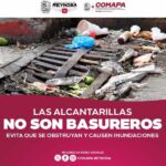 Reitera COMAPA importancia de mantener limpias las calles y alcantarillas