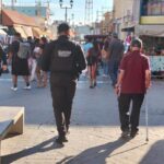 Vigila Guardia Estatal de Proximidad Municipal área peatonal en Reynosa