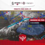 Arribará Frente Frío 28 tras el 27 que permanece estacionario en la región