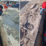 Sustituye COMAPA Reynosa tubería de 16 pulgadas en la colonia Longoria