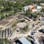 Construye Gobierno de Tamaulipas cubierta sobre concha acústica del parque Siglo XXI en Victoria