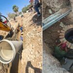 Avanza COMAPA en rehabilitación de red sanitaria en la colonia Benito Juárez