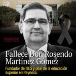 LAMENTAN DECESO DE ROSENDO MARTÍNEZ GÓMEZ