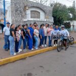 Guardia Estatal brinda seguridad a ciclista de alto rendimiento en su paso por Gómez Farías