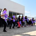 Participan trabajadoras de la SSPT en activación física conmemorativa del Día Internacional de la Mujer