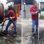 Da mantenimiento COMAPA Reynosa a red sanitaria en Hacienda Las Bugambilias