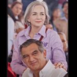 El gobernador Américo Villarreal dirige un mensaje público a su esposa la presidenta del DIF-Tamaulipas por su entrega en el servicio público y cumpleaños