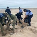 Grupo Interinstitucional mantiene acciones para la contención de hidrocarburo en costas del estado de Tamaulipas