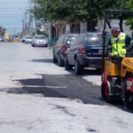 Trabajaron 5 cuadrillas de Bacheo con 44 toneladas de asfalto en 5 zonas de Reynosa