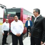 Supervisa gobernador unidades del nuevo sistema de transporte público de Tamaulipas