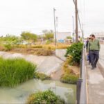 Supervisó Alcalde Carlos Peña Ortiz el desazolve del Dren Reynosa