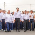 Participó el Alcalde Carlos Peña Ortiz junto al líder de la FTR, Reynaldo Garza Elizondo, en el Desfile Conmemorativo del Día del Trabajo