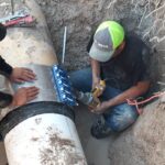 Atendió COMAPA fuga de agua potable y rehabilitación de descarga sanitaria en la colonia Voluntad y Trabajo
