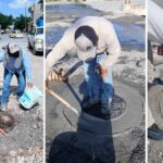 Realizó COMAPA reemplazo y reposición de brocales en distintos sectores de la ciudad