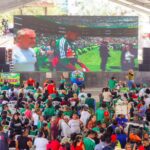 Compartieron emociones del Mundial de Futbol familias reynosenses en la plaza Miguel Hidalgo