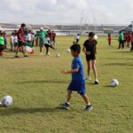 Fomentan práctica del fútbol en Campamento de Verano del Polideportivo