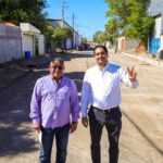 Rehabilitan pavimento en la calle Zacatecas de la colonia Lampacitos; se mantiene cierre temporal a la circulación
