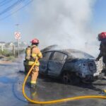 Atendió Gobierno Municipal incendio de vehículo en colonia Vista Hermosa