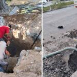 Atendió COMAPA fugas de agua potable en Riberas de Rancho Grande