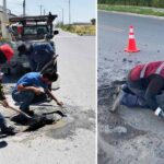 Fortalece COMAPA seguridad vial con instalación y reemplazo de brocales